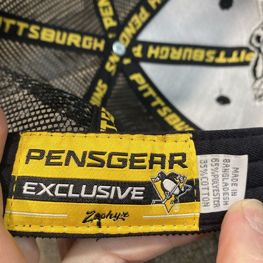 Zephyr NHL Pittsburgh Penguins “Pride” Curved Bill ADJ Trucker Hat - Picture 11 of 11